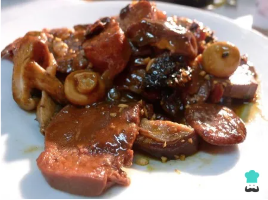 Receta de Parrillada de lengua y setas